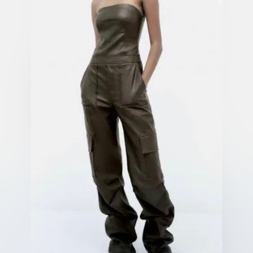 Zara leather jumpsuit